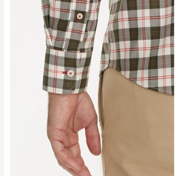 NWOT Men's UNTUCKit Wrinkle-Free Harwin Shirt in Olive Multi Plaid | Size XL - Picture 4 of 13